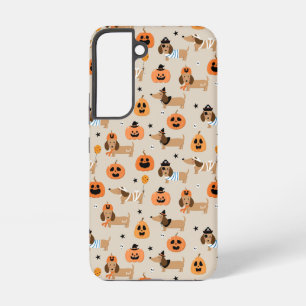 Coque Samsung Galaxy Motif de Dachshunds en costumes d'Halloween