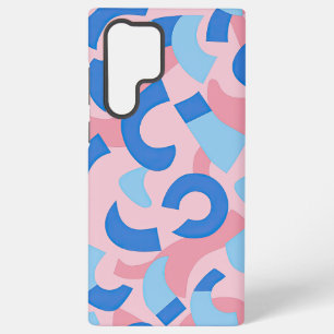 Coque Samsung Galaxy Motif de doodle rose et bleu
