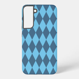 Coque Samsung Galaxy Motif de drapeau rhombique de Bavière bleue