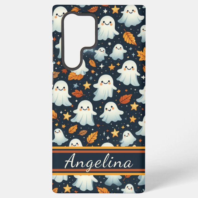 Coque Samsung Galaxy Motif de fantôme d'Halloween (Verso)