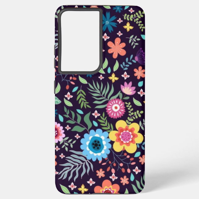 Coque Samsung Galaxy Motif de fleurs (Verso)
