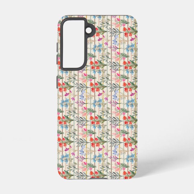 Coque Samsung Galaxy Motif de fleurs d'aquarelle moderne (Verso)