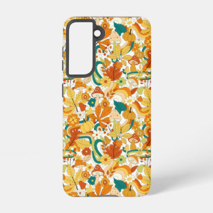Coque Samsung Galaxy Motif de fleurs de champignons Super rétro