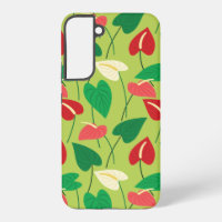 Motif de fleurs de flamant rose coloré