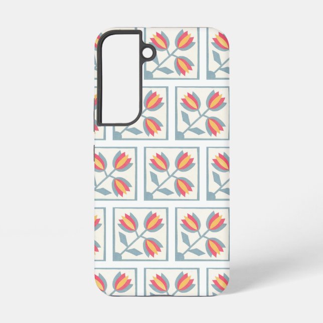Coque Samsung Galaxy Motif de fleurs décoratives modernes (Verso)