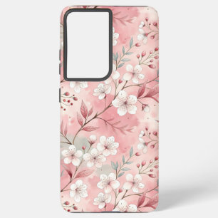 Coque Samsung Galaxy Motif de fleurs Sakura rose