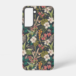 Coque Samsung Galaxy Motif de fleurs tropicales colorées