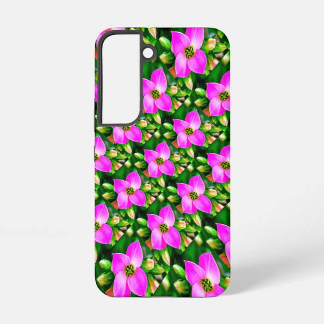Coque Samsung Galaxy Motif de fleurs tropicales roses (Verso)