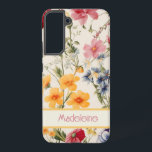 Coque Samsung Galaxy motif de fleurs vintage dans des couleurs douces a<br><div class="desc">Ajoutez une touche d'élégance florale à votre téléphone Samsung avec notre étui téléphonique personnalisé avec un design fleur étonnant et une fonction de nom personnalisé! Chaque coque est orné de fleurs vibrantes, créant un bel et élégant accessoire pour votre appareil. Mais qu'est-ce qui le rend vraiment spécial ? Vous pouvez...</div>