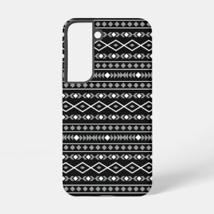 Coque Samsung Galaxy Motif de formes aztèques blanc gris noir