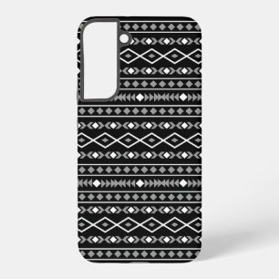 Coque Samsung Galaxy Motif de formes aztèques blanc gris noir