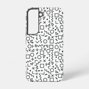 Coque Samsung Galaxy Motif de formes noir et blanc des années 80 et 90