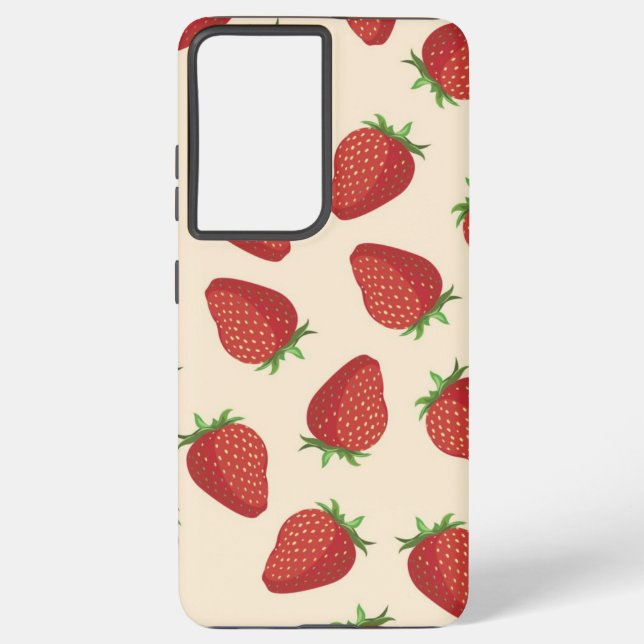 Coque Samsung Galaxy Motif de fraises (Verso)
