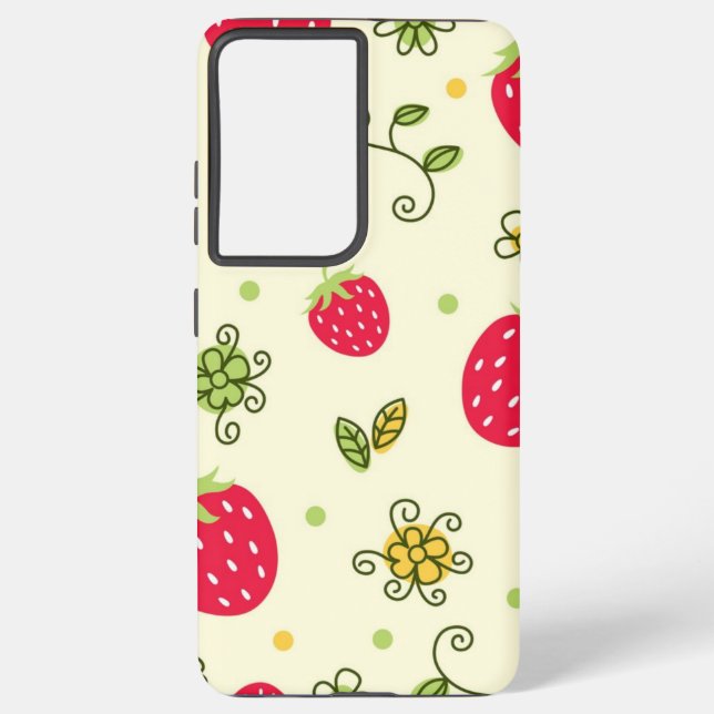 Coque Samsung Galaxy Motif de fraises (Verso)
