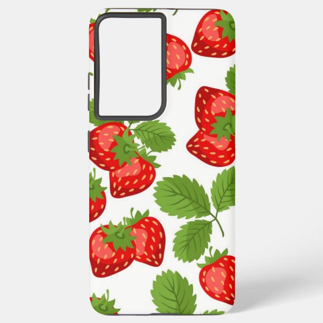 Coque Samsung Galaxy Motif de fraises (Verso)