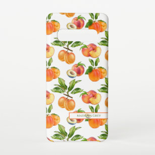 Coque Samsung Galaxy S10 Motif de fruits mûrs, abricots et prunes