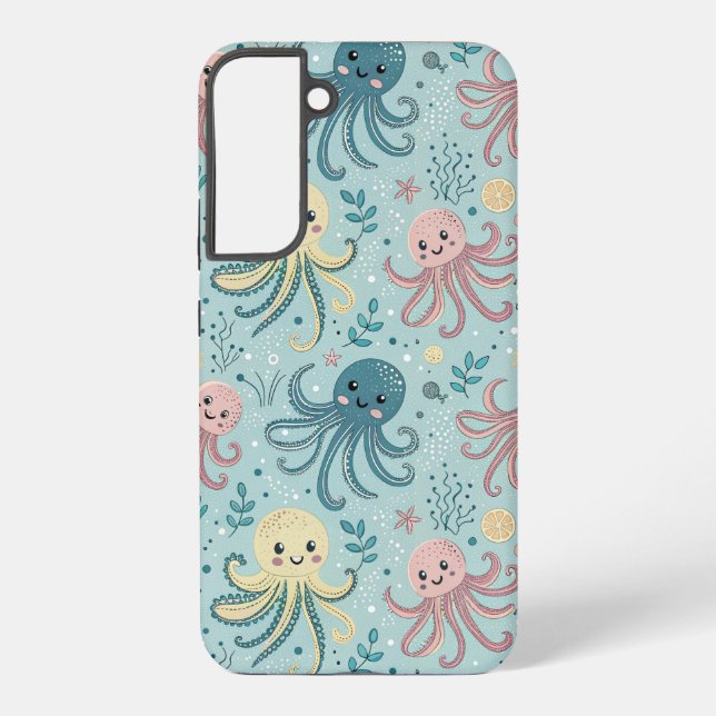 Coque Samsung Galaxy Motif de Kawaii Octopus (Verso)