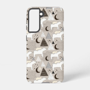 Coque Samsung Galaxy Motif de l'ours de bois du mignon Doodland