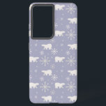Coque Samsung Galaxy Motif de Noël avec ours polaires et flocons de nei<br><div class="desc">Motif sans couture avec ours polaires</div>