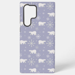 Coque Samsung Galaxy Motif de Noël avec ours polaires et flocons de nei