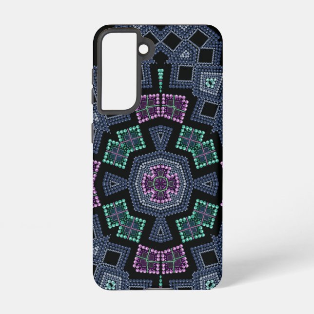 Coque Samsung Galaxy Motif de perles brodées (Verso)