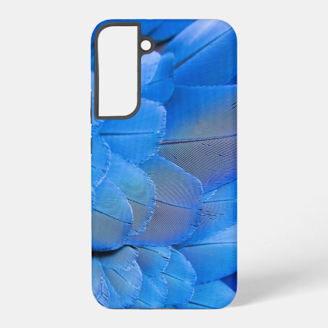 Coque Samsung Galaxy Motif de plumes d'aile bleu (Verso)