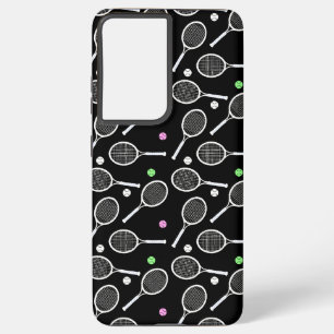 Coque Samsung Galaxy Motif de raquette de tennis noir