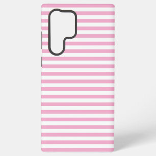 Coque Samsung Galaxy Motif de rayure verticale rose et blanc