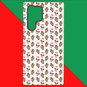 Coque Samsung Galaxy Motif de rennes de Noël de Père Noël Blanc