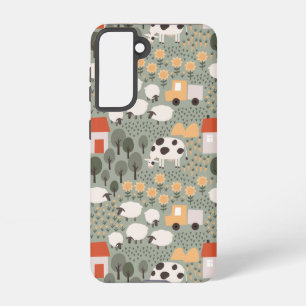 Coque Samsung Galaxy Motif de scène de ferme mignonne