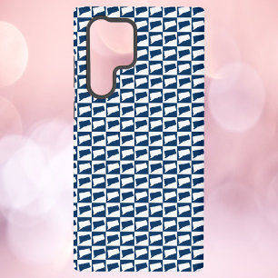 Coque Samsung Galaxy Motif de silhouette de l'État du Connecticut bleu 