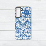 Coque Samsung Galaxy Motif des raisins de tournesol William Morris<br><div class="desc">Améliorez votre mode d'été avec un étui téléphonique Samsung Galaxy S21 qui présente un motif de tournesol bleu et blanc vintage avec un monogramme,  des arts classiques et des modèles artisanaux de l'artiste anglais réputé William Morris (1834-1896).</div>