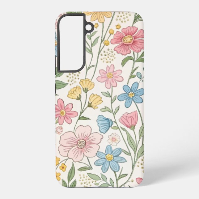 Coque Samsung Galaxy Motif d'été floral fleur sauvage (Verso)