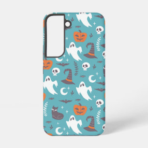 Coque Samsung Galaxy Motif d'Halloween Turquoise amusant