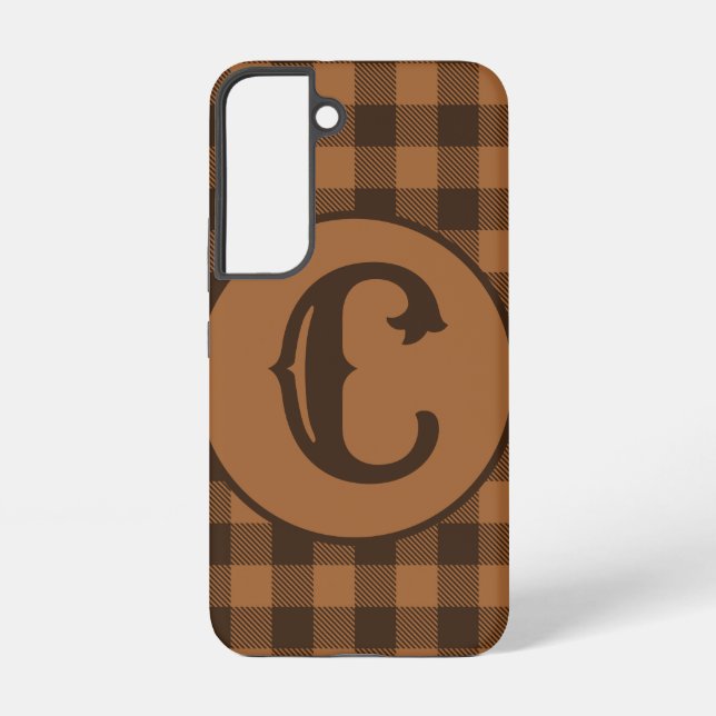 Coque Samsung Galaxy Motif d'impression Cosy Brown Plaid Buffalo (Verso)