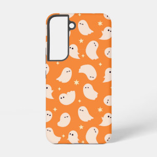 Coque Samsung Galaxy Motif doodle fantôme orange