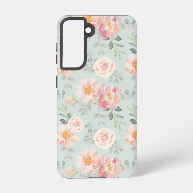 Coque Samsung Galaxy Motif du jardin rose Rose Rose Pastel (Verso)