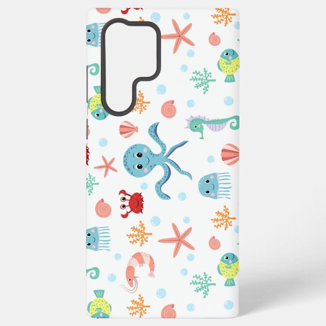 Coque Samsung Galaxy Motif du monde marin (Verso)