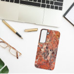 Coque Samsung Galaxy Motif en pierre de Jasper Breccié Orange<br><div class="desc">Protégez votre téléphone Samsung Galaxy S22 avec ce boîtier de téléphone branché qui présente l'image des motifs d'une pierre orange Brecciated Agate. Sélectionnez votre style de téléphone. Une excellente idée cadeau pour le collectionneur de roches ! Pour les autres marques de téléphone, vous devrez customiser coque pour remplir l'image aux...</div>