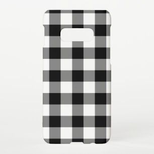 Coque Samsung Galaxy S10E Motif En vichy noir et blanc