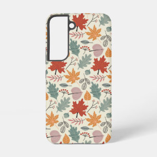 Coque Samsung Galaxy Motif Feuilles d'Automne et Glands Vintage