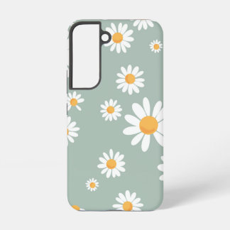 Coque Samsung Galaxy Motif fleur de marguerite vert sauge