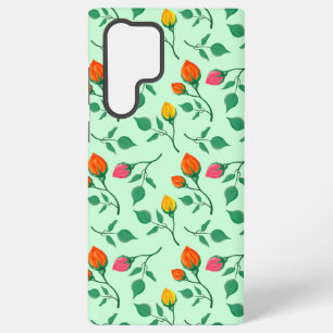 Coque Samsung Galaxy Motif floral avec fleurs de rose colorées 
