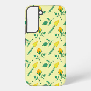 Coque Samsung Galaxy Motif floral avec fleurs de rose jaune et tulipe