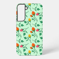 Motif floral avec fleurs roses colorées
