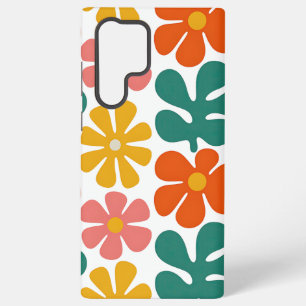 Coque Samsung Galaxy Motif floral d'art folklorique groovy rétro des an
