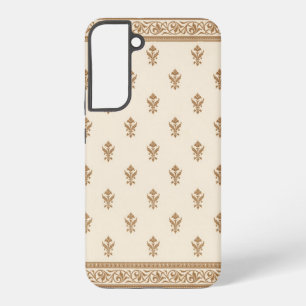 Coque Samsung Galaxy Motif floral doré
