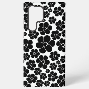Coque Samsung Galaxy Motif floral - Noir et Blanc