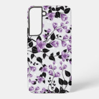Motif floral pourpre