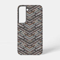Motif géométrique Brown moderne Galaxy S22 Coque